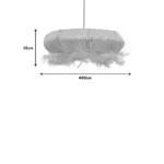 Φωτιστικό οροφής Coanze abaca ξύλο σε φυσικό χρώμα Φ65x35εκ - Image 4