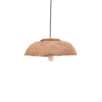 Φωτιστικό οροφής Pictere abaca ξύλο σε φυσικό χρώμα Φ50x20εκ