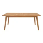 Τραπέζι Pino επεκτεινόμενο teak ξύλο σε φυσική απόχρωση 180/240x100x75εκ - Image 5