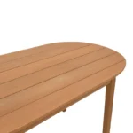 Τραπέζι Skyl teak ξύλο σε φυσική απόχρωση 190x90x75εκ - Image 4