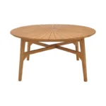 Τραπέζι Colen teak ξύλο σε φυσική απόχρωση Φ150x75εκ - Image 3