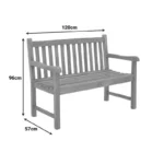 Καναπές Nat  teak ξύλο σε φυσική απόχρωση 120x57x96εκ - Image 9