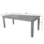 Τραπέζι Wooly teak ξύλο σε φυσική απόχρωση 220x90x75εκ - Image 7