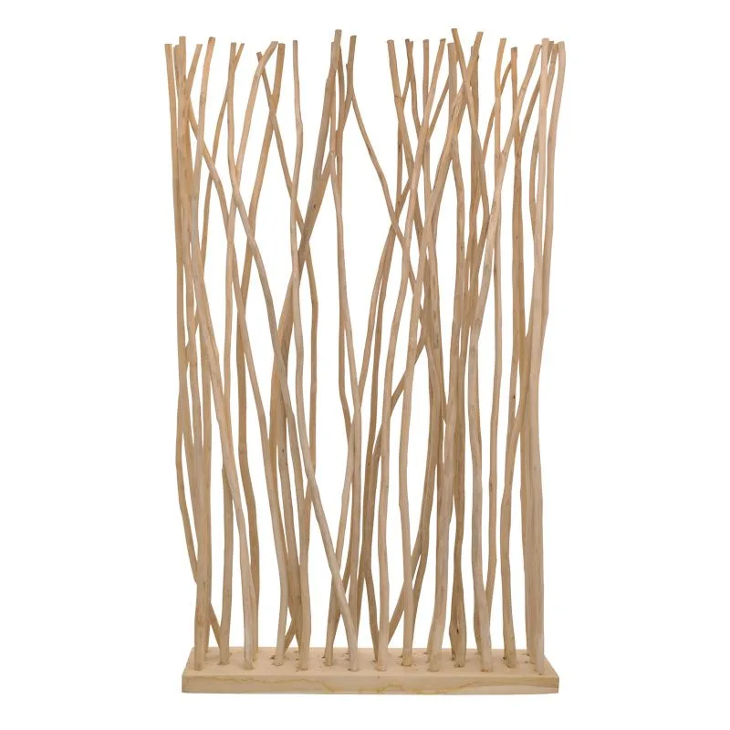 343-000084 Διακοσμητικό δαπέδου Barbin teak-suar ξύλο σε φυσική απόχρωση 120x25x200εκ - Image 1