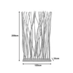 Διακοσμητικό δαπέδου Barbin teak-suar ξύλο σε φυσική απόχρωση 120x25x200εκ - Image 5