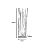 Διακοσμητικό δαπέδου Barbin teak-suar ξύλο σε φυσική απόχρωση 60x25x200εκ - Image 3