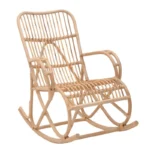 Κουνιστή πολυθρόνα Cormeny rattan σε φυσική απόχρωση 68x109x103εκ