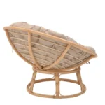 Πολυθρόνα Servey rattan σε φυσική απόχρωση-μπεζ μαξιλάρι Φ115x58εκ - Image 3