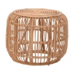 Σκαμπό Rajesty rattan σε φυσική απόχρωση Φ60x46εκ