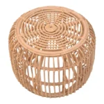 Σκαμπό Rajesty rattan σε φυσική απόχρωση Φ60x46εκ - Image 3