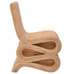 Πολυθρόνα Blore φυσικό ξύλο με μαξιλάρι 70x58x81εκ - Image 4