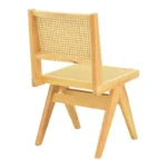 Καρέκλα Winslow rubberwood-rattan σε φυσική απόχρωση 46x58x80εκ - Image 4