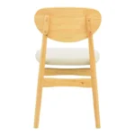 Καρέκλα Cardith rubberwood-plywood σε φυσική απόχρωση-ύφασμα γκρι-μπεζ 48x51x78εκ - Image 7