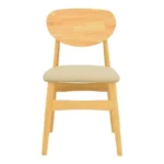 Καρέκλα Cardith rubberwood-plywood σε φυσική απόχρωση-pu μπεζ 48x51x78εκ - Image 6