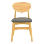 Καρέκλα Cardith rubberwood-plywood σε φυσική απόχρωση-pu μαύρο 48x51x78εκ - Image 6