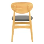 Καρέκλα Cardith rubberwood-plywood σε φυσική απόχρωση-pu μαύρο 48x51x78εκ - Image 7