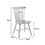 Καρέκλα Bristol rubberwood σε φυσική απόχρωση 45x51x86εκ - Image 3