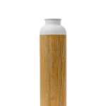 ΔΙΑΚΟΣΜΗΤΙΚΟ ΜΕΤΑΛΛΙΚΟ ΒΑΖΟ ΛΕΥΚΟ ΜΕ ΚΑΦΕ ΣΑΝ ΞΥΛΟ. 15,8Χ15,8Χ70ΕΚ