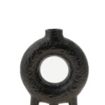 ΔΙΑΚΟΣΜΗΤΙΚΟ ΚΕΡΑΜΙΚΟ ΒΑΖΟ ΜΑΥΡΟ ΜΕ ΤΡΥΠΑ.19Χ10,5Χ27,5ΕΚ