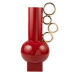 ΚΕΡΑΜΙΚΟ ΒΑΖΟ ΜΠΟΡΝΤΟ ΜΕ ΧΡΥΣΟΥΣ ΚΥΚΛΟΥΣ 22,5Χ18Χ40ΕΚ