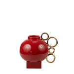 ΚΕΡΑΜΙΚΟ ΒΑΖΟ ΜΠΟΡΝΤΟ ΜΕ ΧΡΥΣΟΥΣ ΚΥΚΛΟΥΣ 24,5Χ19Χ22,5ΕΚ