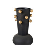 ΜΕΤΑΛΛΙΚΟ ΒΑΖΟ ΜΕ ΜΠΙΛΙΕΣ ΧΡΥΣΕΣ ΜΑΥΡΟ ΑΝΤΙΚΕ ΜΕ ΧΡΥΣΟ 20Χ20Χ39,5ΕΚ