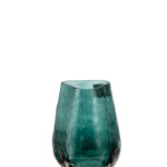 ΧΕΙΡΟΠΟΙΗΤΟ ΒΑΖΟ ΑΠΌ ΓΥΑΛΙ ΠΡΑΣΙΝΟ 16Χ16Χ20ΕΚ