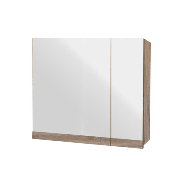Κρεμαστό Ντουλάπι Μπάνιου Mirador60 με Διπλό Καθρέφτη & Επένδυση Μελαμίνης Σε Ανοιχτή Απόχρωση