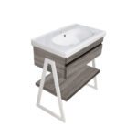 ΕΠΙΠΛΟ ΜΠΑΝΙΟΥ 5194-OLTRE 80 cm ΣΕ ΑΝΟΙΧΤΗ ΑΠΟΧΡΩΣΗ ΞΥΛΟΥ ΜΕ ΡΑΦΙ - Image 4