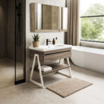 ΕΠΙΠΛΟ ΜΠΑΝΙΟΥ 5194-OLTRE 100 cm ΣΕ ΑΝΟΙΧΤΗ ΑΠΟΧΡΩΣΗ ΞΥΛΟΥ ΜΕ ΡΑΦΙ