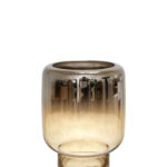 ΧΕΙΡΟΠΟΙΗΤΟ ΒΑΖΟ ΑΠΟ ΦΥΣΙΤΟ ΓΥΑΛΙ ΑΣΗΜΙ ΚΑΦΕ 19Χ19Χ25,5ΕΚ