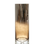 ΧΕΙΡΟΠΟΙΗΤΟ ΒΑΖΟ ΦΥΣΙΤΟ ΑΠΌ ΓΥΑΛΙ ΚΥΛΙΝΔΡΟΣ ΜΕ ΜΠΙΛΙΑ ΑΣΗΜΙ ΚΑΦΕ 12Χ12Χ35ΕΚ