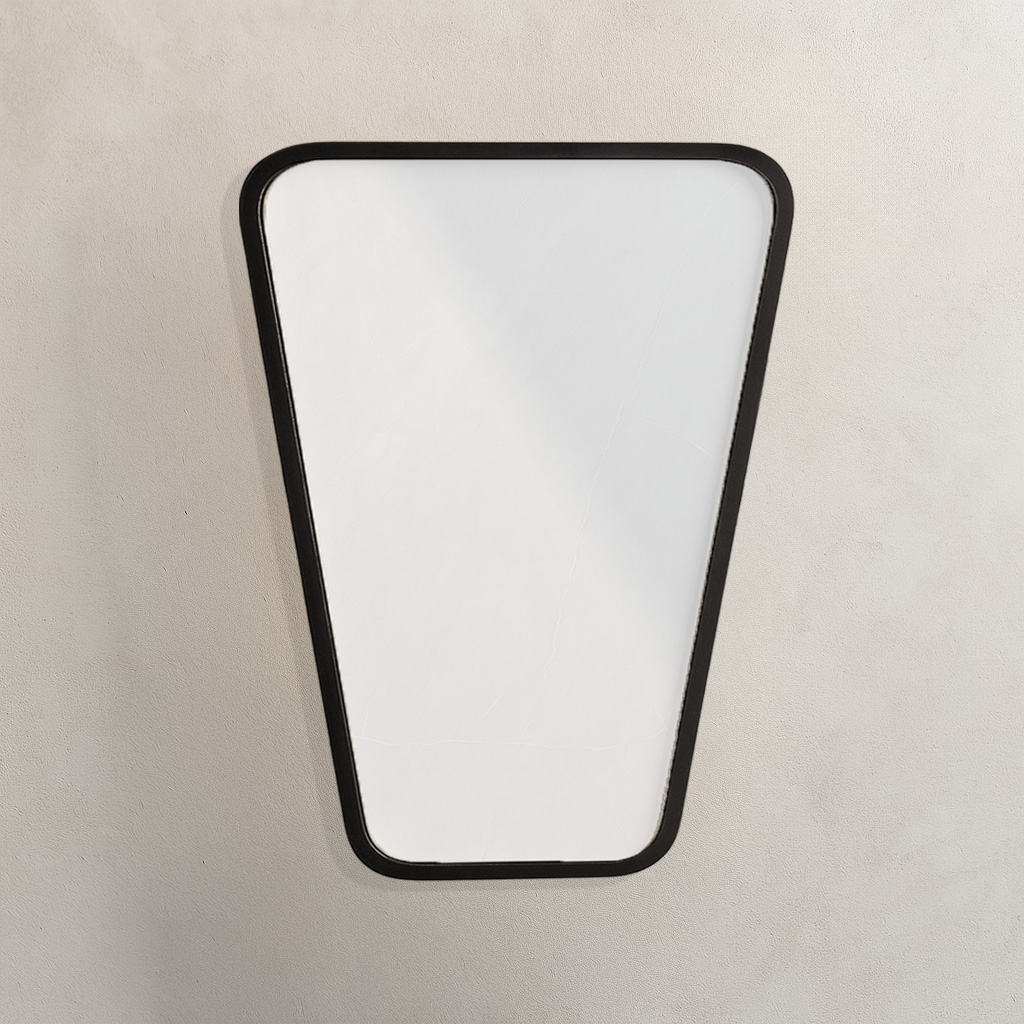 60x45 Verlo Black Minimal Καθρέφτης Verlo 60 cm Γεωμετρικός με Μαύρη Κορνίζα - Image 1