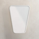 Minimal  Καθρέφτης Verlo 60 cm Γεωμετρικός με Λευκή Κορνίζα