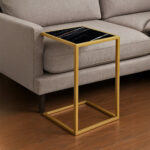 ΒΟΗΘΗΤΙΚΟ ΤΡΑΠΕΖΑΚΙ ELEGANZA2-7767 ΣΕ ΟΨΗ ΜΑΥΡΟΥ ΜΑΡΜΑΡΟΥ