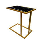 ΒΟΗΘΗΤΙΚΟ ΤΡΑΠΕΖΑΚΙ ELEGANZA-7767 ΣΕ ΟΨΗ ΜΑΥΡΟΥ ΜΑΡΜΑΡΟΥ - Image 2