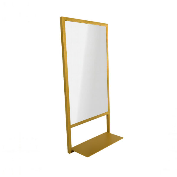 Κρεμαστός Καθρέφτης Axel 50 cm Ορθογώνιος Με Χρυσό Μεταλλικό Πλαίσιο