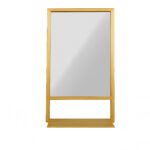 Κρεμαστός Καθρέφτης Axel 70 cm Ορθογώνιος Με Χρυσό Μεταλλικό Πλαίσιο - Image 2