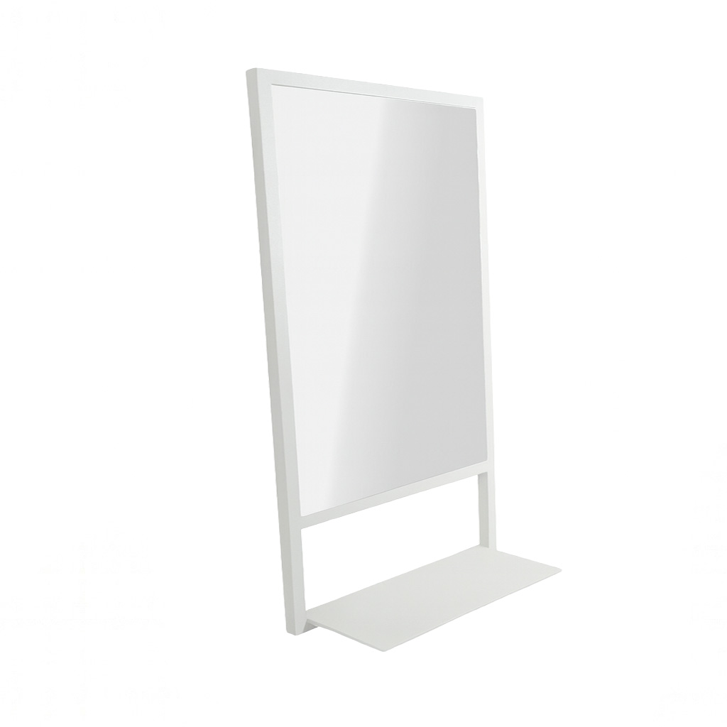 AXEL white 70 Κρεμαστός Καθρέφτης Axel 70 cm Ορθογώνιος Με Λευκό Μεταλλικό Πλαίσιο - Image 1