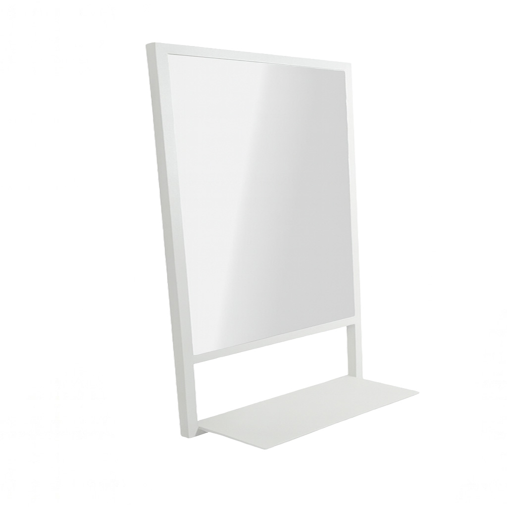 AXEL white 80 Κρεμαστός Καθρέφτης Axel 80 cm Ορθογώνιος Με Λευκό Μεταλλικό Πλαίσιο - Image 1