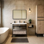 ΕΠΙΠΛΟ ΜΠΑΝΙΟΥ ZENOS K538 ΠΛΑΤΟΥΣ 100 cm ΣΕ ΟΨΗ ΑΝΟΙΧΤΟ ΤΣΙΜΕΝΤΟ