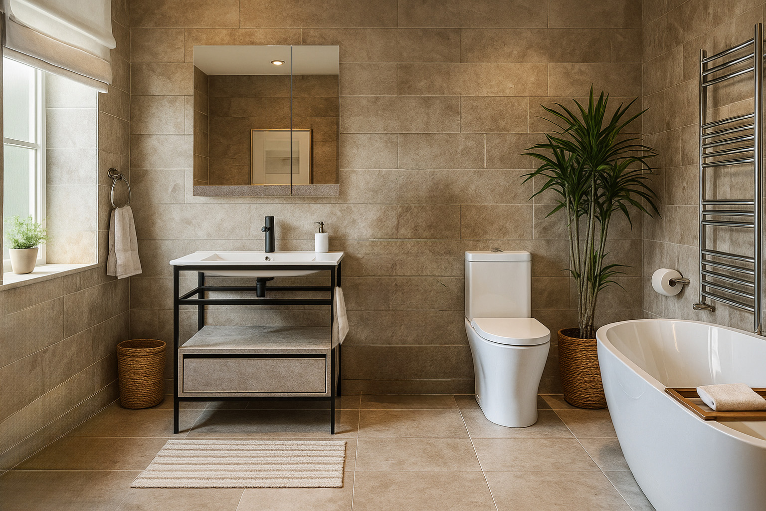 Bath1 K540 75ari ΕΠΙΠΛΟ ΜΠΑΝΙΟΥ ZENOS K540 ΠΛΑΤΟΥΣ 65 cm ΣΕ ΟΨΗ ΣΚΟΥΡΟ ΤΣΙΜΕΝΤΟ - Image 1