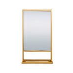 Καθρέφτης Μπάνιου Darko60 με Χρυσό Μεταλλικό Πλαίσιο & Βάση Αποθήκευσης - Image 2