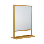 Καθρέφτης Μπάνιου Darko 80 cm με Χρυσό Μεταλλικό Πλαίσιο & Βάση Αποθήκευσης