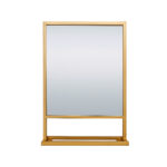 Καθρέφτης Μπάνιου Darko 80 cm με Χρυσό Μεταλλικό Πλαίσιο & Βάση Αποθήκευσης - Image 2