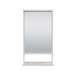 Καθρέφτης Μπάνιου Darko60 με Λευκό Μεταλλικό Πλαίσιο & Βάση Αποθήκευσης - Image 2