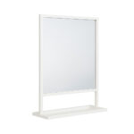 Καθρέφτης Μπάνιου Darko 80 cm με Λευκό Μεταλλικό Πλαίσιο & Βάση Αποθήκευσης