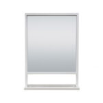 Καθρέφτης Μπάνιου Darko 80 cm με Λευκό Μεταλλικό Πλαίσιο & Βάση Αποθήκευσης - Image 2