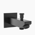 Σετ Εντοιχισμού Τετράγωνη Διπλής Ροής με Διανομέα Ορειχάλκινο DM-2745 Μαύρο - Image 2