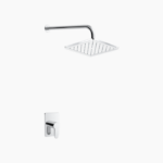 Σετ Εντοιχισμού Τετράγωνης Μονής Ροής Ορειχάλκινο DM-2659 Χρώμιο